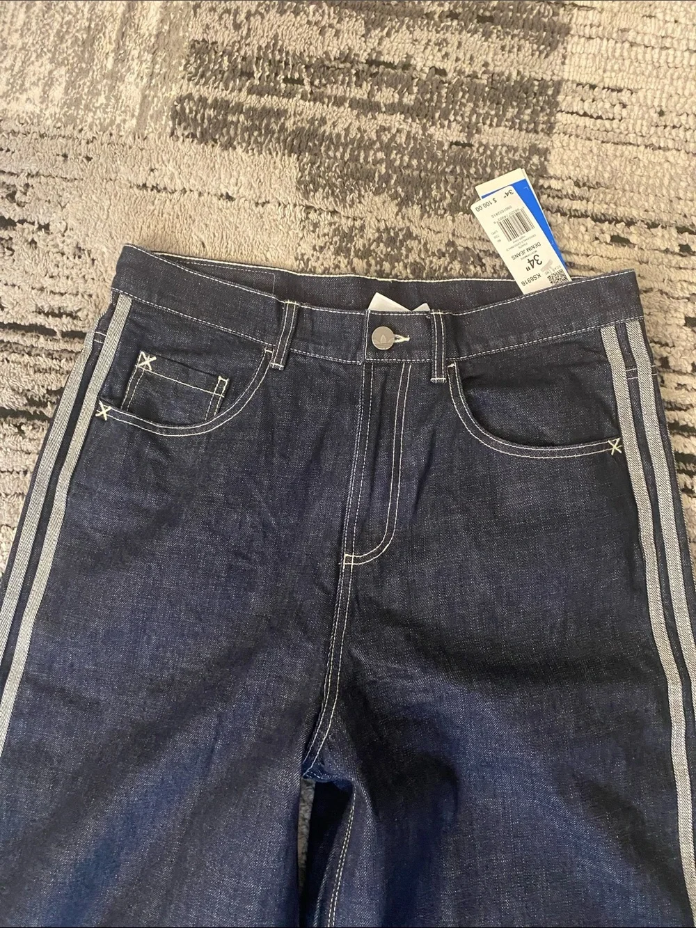 New Men’s Adidas Originals 90S ALTERNATIVE SPORT WIDE LEG SKATER JEAN 34